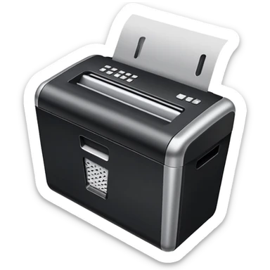 paper shredder sticker