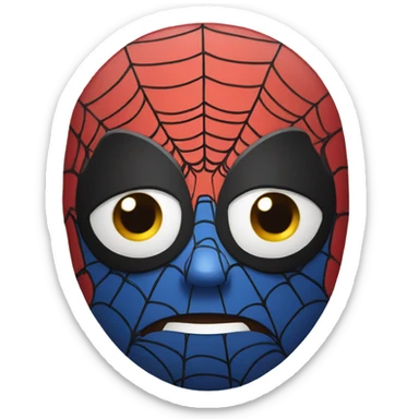 cute spiderman face sticker