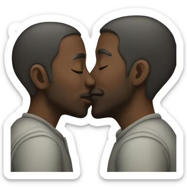 two people kissing sticker