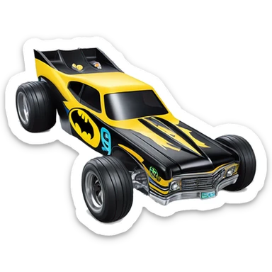 Radio Controlled 69 Nova Batman’s favorite, shaped like a top fuel Dragster with exposed suspension  sticker