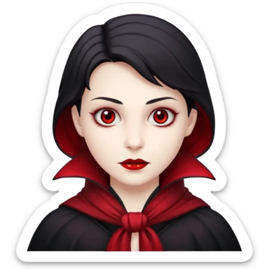 Vampire with red scarf  sticker