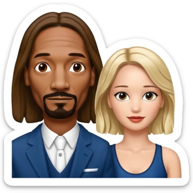 snoop dogg and Jennifer Lawrence  sticker