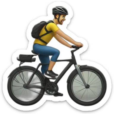 Grueso en bici sticker
