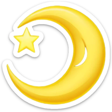 Crescent moon sticker