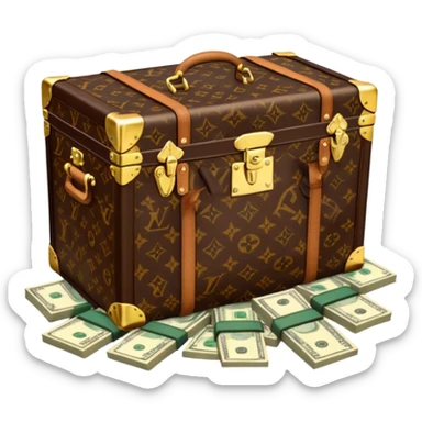 Luis Vuitton Trunk in monry sticker