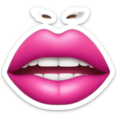 enormous pink juicy lips sticker