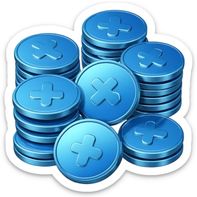 blue coins credit pack sticker