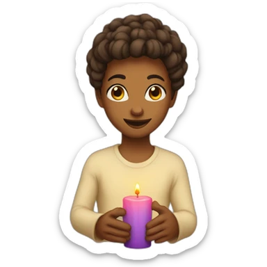 chanukia with one candle lit sticker