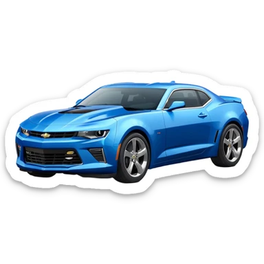 A Blue Chevy camero 2017 with no background sticker