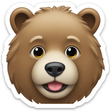 Bear face with dog body  sticker