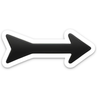 black right arrow classic style sticker