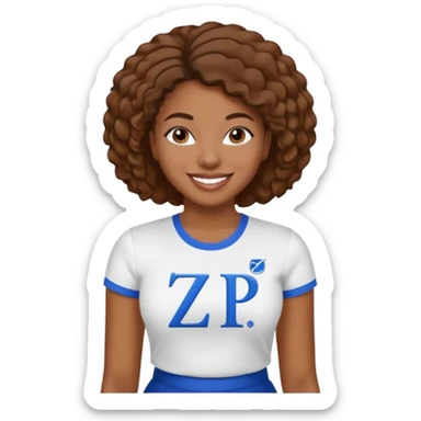 Black woman zeta phi beta sorority sticker