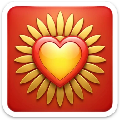 heart with a paw print and a sunburst sticker