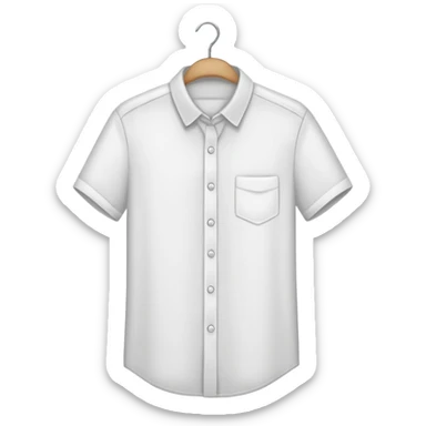 shirt hanged on a hanger sticker