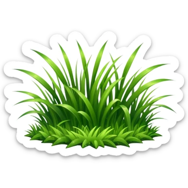 a small patch of shiny fresh grass  sticker
