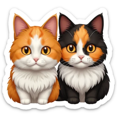 Cat watching her partner cheat with a man sticker