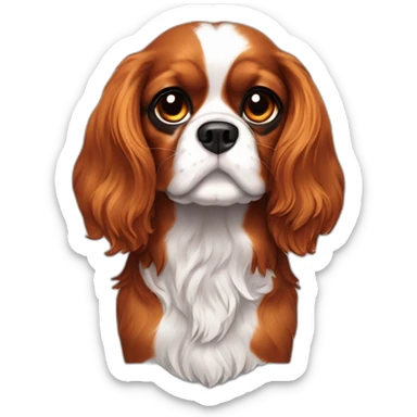 Cavalier King charles noir et feu sticker