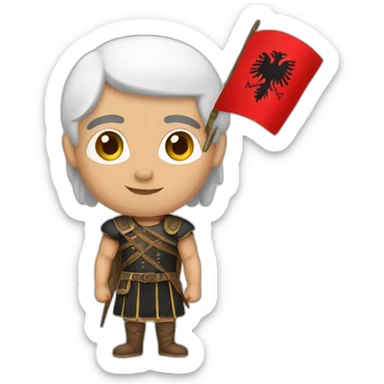 albanian with a plis sticker