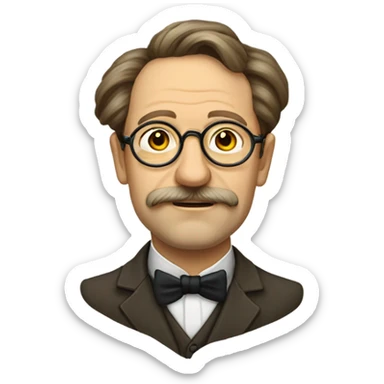 Anton Chekhov wearing pince-nez sticker