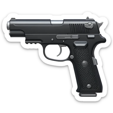 Pistol with silencer  sticker