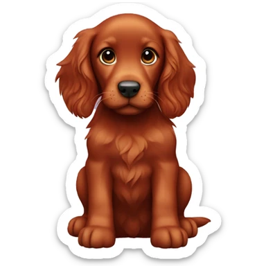 Mini red setter puppy sticker