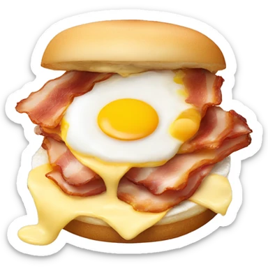 Bacon egg and cheese melted sticker