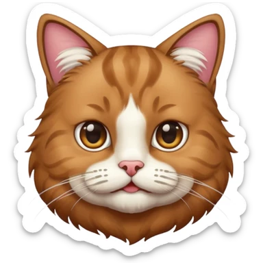 cat with mans mustache  sticker