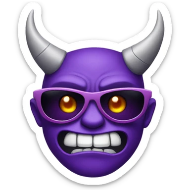 Purple Demon With Sunglasses sticker