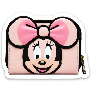Loungefly light pink Minnie Mouse Ears Wallet sticker