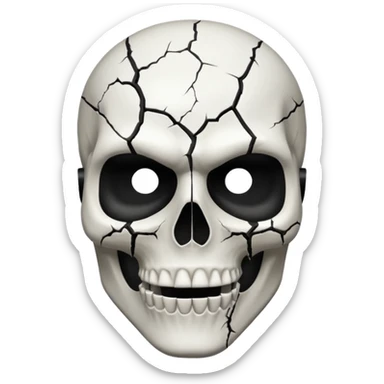 horror mask icon neckless sticker