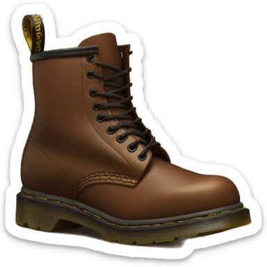 Doc Martens in brown color sticker