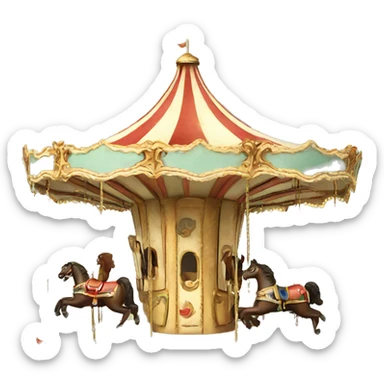 Vintage carousel sticker