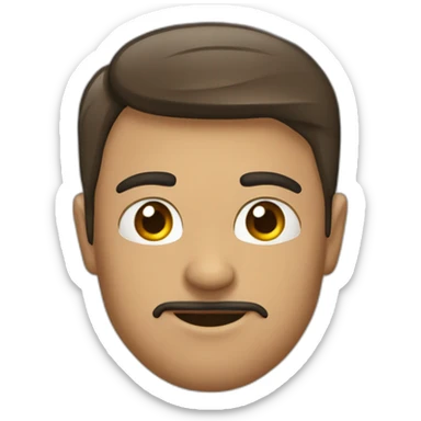 Homme confus avec les sourcils plissé et les yeux presque fermés sticker