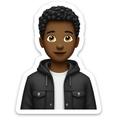 Garçon de 17ans Noir  sticker