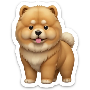 a full body of cute chow chow sticker