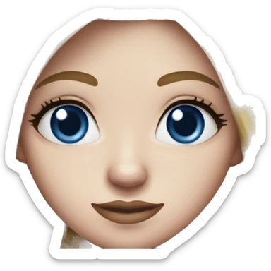 Edmonton oilers nhl blue eyes female fan sticker