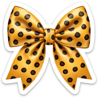 Leopard bow emoji sticker