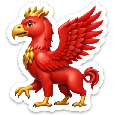 mythological griffin emoji style apple sticker