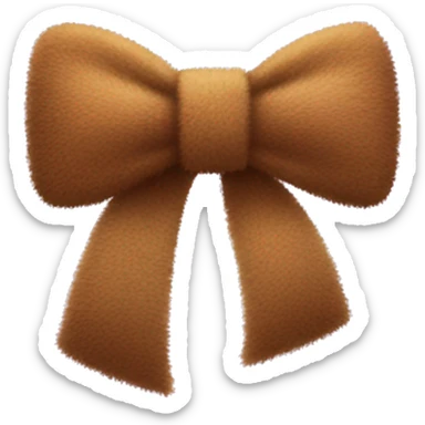 Fuzzy bow sticker
