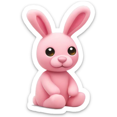 pink bunny jellycat inspired sticker