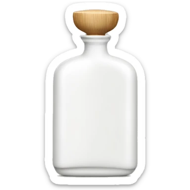 White parfum bottle with wood sticks sticker