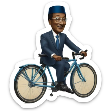 Le président tchadien Mahamat Idriss Deby sur un velo sticker