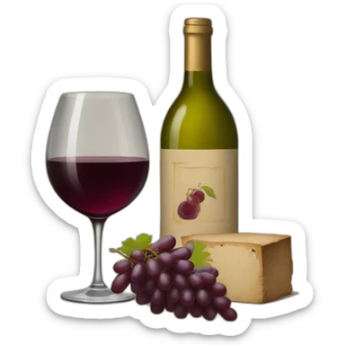 Painting and wine sticker