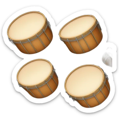 two bongos, no sticks sticker