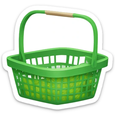 green shop basket sticker