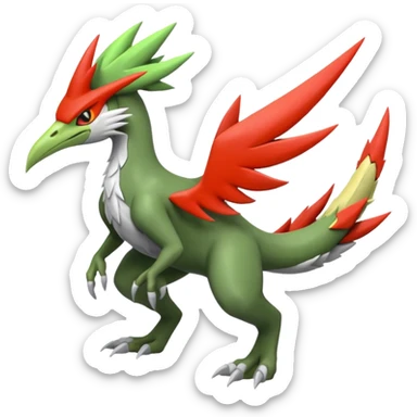 Sceptile-Blaziken-Silvally-fusion sticker