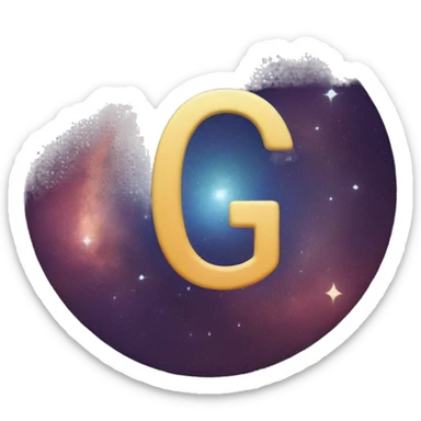 letter G on the cosmos sticker
