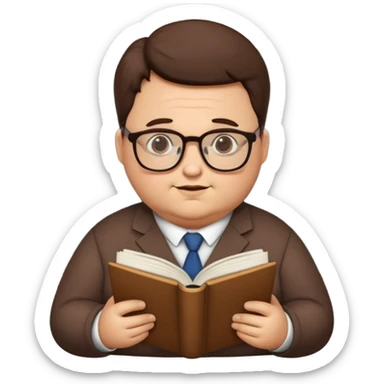 make a fat brown teacher with glasses and ya sticker