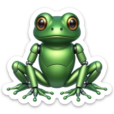 robotic frog sticker