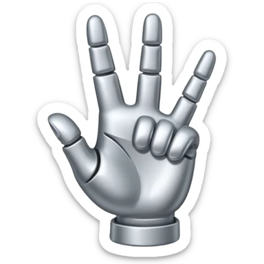 metal hand with give finger sticker